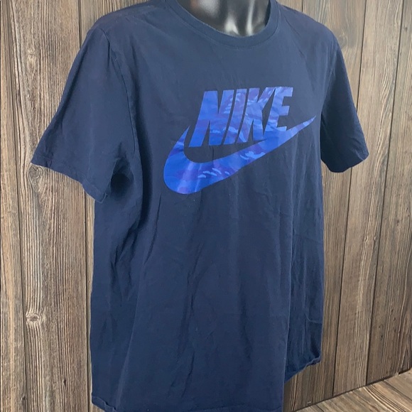 Nike Athletic Cut Tee Men’s Sz Large Navy Blue - Picture 2 of 8